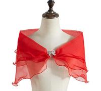 MICFENY Elegant Bridal Sheer Shawl 3-Layer Shoulder Wrap Lightweight Bridal Shrug Tops for Wedding Dress Arm Coverage Up