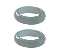 MICFENY Elegant Women's Jades Rings in Natural Green with Retro Chinese Designs Portable for Birthdays and Christmas Ornament
