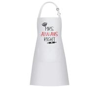 MICFENY Matching Kitchen Aprons For Couples MR & Mrs Text Polyester Fabric Adjustable Neck Straps Cooking Protective Gear