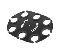 Micfuns TM100 Multi Microphone Holder For Mic Stand - Square Tray Attachment holds up to 8 mics On Stage Organizer and Display with 8 Anti-roll Rings and metal adapter (TM100-A)