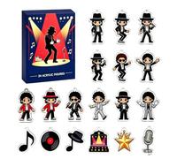 Michael Advent Calendar, Mj 24 PCS Acrylic Charms Countdown Gift for Fans
