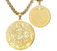 Michael Archangel Necklace - Saint Michael Locket, medium, Stainless Steel, No Gemstone