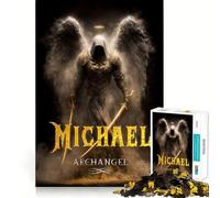 Michael Archangel Warrior with Swords 1000 Pieces Jigsaw Puzzles for Adults Strong Logic Sharp Color Fun Challenge (50x75cm)
