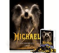Michael Archangel Warrior with Swords 1000 Pieces Jigsaw Puzzles for Adults Strong Logic Sharp Color Fun Challenge (50x75cm)
