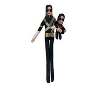 Michael Bendable Plush Doll, Built-in Wire for Various Poses, Assorted Iconic Outfit Designs, Collectible Celebrity Plush Ornament, Desktop Shelf Home Decoration, Gift for Pop-Music Fans