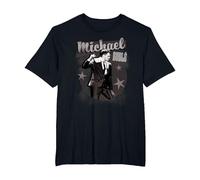 Michael Bublé On The Mic Vintage Style T-Shirt, Men's Big and Tall, Black, 5X Tall