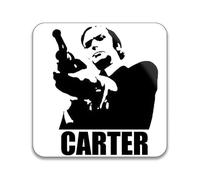 Michael Caine Get Carter "Carter" - Pack of 10 Square Stickers - 55mm x 55mm