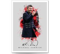 Michael Carrick Manchester United Signed Photo Poster A4/A3 Print Picture Display Framed Autograph Memorabilia Gift Football Fans England (Grey A3 print unframed)