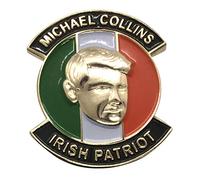 MICHAEL COLLINS Irish Patriot Flag of Ireland 3D Effect Enamel Pin Badge