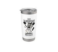 Michael - Cool Boy Name with Cute Devil - Born to Misbehave Stainless Steel Insulated Tumbler