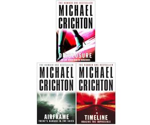 Michael Crichton Collection 3 Books Set (Disclosure, Airframe & Timeline)