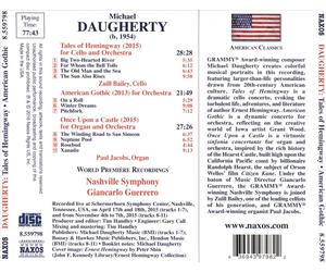 MICHAEL DAUGHERTY: TALES OF HEMINGWAY; AMERICAN GOTHIC; ONCE UPON A CASTLE NEW C