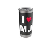 Michael Fan - I Love MJ with red Heart Stainless Steel Insulated Tumbler