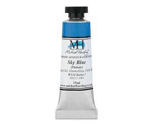 Michael Harding Professional Watercolors - 15ml Tubes (Sky Blue (Pthalo))