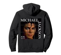 Michael Jackson 016 Back Printed Pullover Hoodie, Adult Unisex, Black, Large
