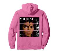 Michael Jackson 016 Back Printed Pullover Hoodie, Adult Unisex, Bright Pink, X-Large