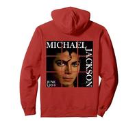 Michael Jackson 016 Back Printed Pullover Hoodie, Adult Unisex, Red, Large