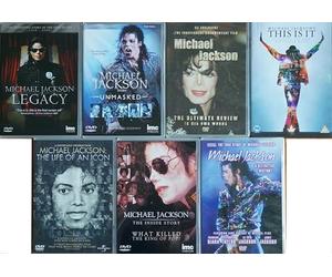 MICHAEL JACKSON 1-7 COMPLETE DOCUMENTARY COLLECTION / LEGACY / A DEFINITIVE STORY /ULTIMATE REVIEW / THIS IS IT / LIFE OF AN ICON / INSIDE STORY / UNMASKED = ULTIMATE 7x DVD SET