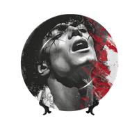 Michael Jackson Bone China Decorative Plate with Stand and Hook Ceramic Dinner Plates Art Porcelain Plate for Home Office Wall Decor Collections 8in