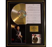 MICHAEL JACKSON/CD GOLD DISC, SONG SHEET & PHOTO DISPLAY/LTD. EDITION/COA/ALBUM, BAD/SONG SHEET, BAD