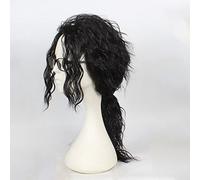 Michael Jackson COS wig Men's Black Fashion Handsome Medium Length Curly Wig