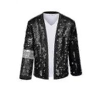 Michael Jackson Costume MJ Cosplay Outfit Adult Fancy Costume Halloween white S