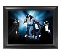Michael Jackson King of Pop Moonwalk Framed 3D Lenticular Poster - 14.5x18.5" - Unbelievable Life Like Framed 3D Art Pictures, Lenticular Posters, Cool Art Deco, Unique Wall Art Décor