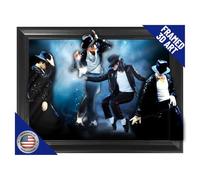 Michael Jackson King of Pop Moonwalk Framed 3D Lenticular Poster - 14.5x18.5" - Unbelievable Life Like Framed 3D Art Pictures, Lenticular Posters, Cool Art Deco, Unique Wall Art Décor