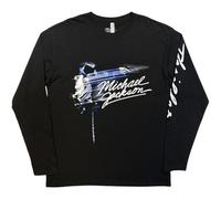 Michael Jackson Longsleeve Thriller Hat Poses Official Tee T-Shirt Mens Unisex (Medium) Black