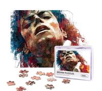 Michael Jackson Puzzles 500 Pieces Personalized Jigsaw Puzzles Photos Puzzle with Storage Bag Challenging Picture Puzzle for Adults Home Decor Wedding (52x38 CM)