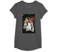 Michael Jackson Singing Live Bad Tour 1988 T-Shirt, Girls, Asphalt Grey, X-Small