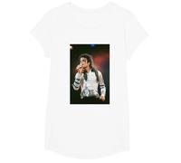 Michael Jackson Singing Live Bad Tour 1988 T-Shirt, Girls, White, X-Small