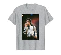 Michael Jackson Singing Live Bad Tour 1988 T-Shirt, Men, Heather Grey, Small