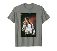 Michael Jackson Singing Live Bad Tour 1988 T-Shirt, Men, Olive Heather, 3X-Large