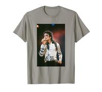 Michael Jackson Singing Live Bad Tour 1988 T-Shirt, Men, Slate Grey, Medium