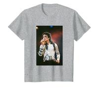 Michael Jackson Singing Live Bad Tour 1988 T-Shirt, Youth, Heather Grey, 3T