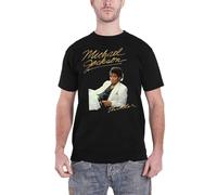 Michael Jackson T Shirt Thriller White Suit Logo new Official Mens Black