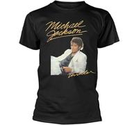 Michael Jackson 'Thriller White Suit' (Black) T-Shirt NEW