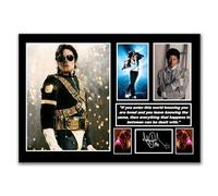 Michael jackson Tribute A4 Print, Music Legend, Signature Collage Wall Art