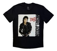 Rockoff Trade Men's Michael Jackson Bad Regular Fit Crew Neck Short Sleeve T - Shirt, Black (Black Black), Large (Manufacturer Size:Large)