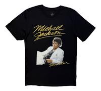 Rockoff Trade Men's Michael Jackson Thriller White Suit Regular Fit Crew Neck Short Sleeve T - Shirt, Black (Black Black), Large (Manufacturer Size:Large)