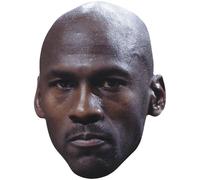 Michael Jordan (1997) Celebrity Mask, Flat Card Face, Fancy Dress Mask