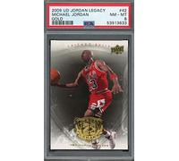 Michael Jordan 2009 Upper Deck Legacy Gold Basketball Card #42 Graded PSA 8