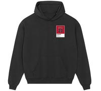 Michael Jordan 23 Red Jersey Frame Men's Hoodie - Black / L