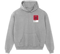Michael Jordan 23 Red Jersey Frame Men's Hoodie - Gray / M