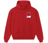 Michael Jordan 23 Red Jersey Frame Men's Hoodie - Red / 3XL