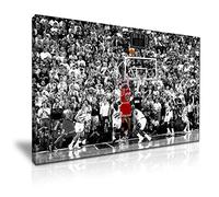 Michael Jordan Basketball Legend The Winning Shot Canvas Modern Wall Art - For Michael Jordan NBA Fans Home Office Hotel Decoration (31cm X 20cm)