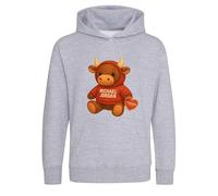Michael Jordan Bull Logo Kids Hoodie - Gray / 3-4 years