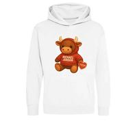 Michael Jordan Bull Logo Kids Hoodie - White / 5-6 years