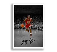 Michael Jordan Chicago Bulls NBA Legend signed photo poster print picture display autograph memorabilia for basketball fans Gift (A3 poster only)